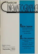 American Cinematographer - September 1933